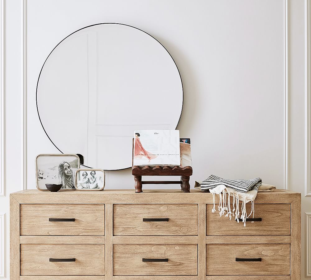 Madalyn Round Beveled Edge Wall Mirror 36" Pottery Barn