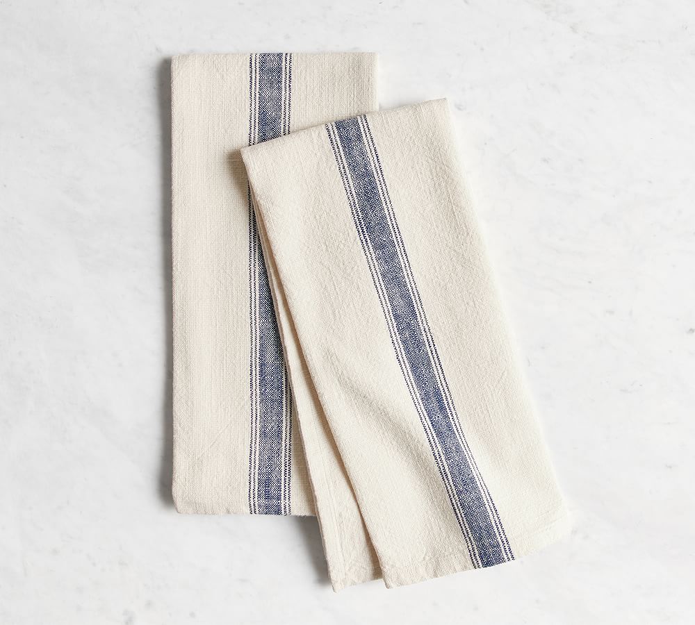 French Striped Tea Towel Hostess Gifts - 3 Ways - All 4 One Home