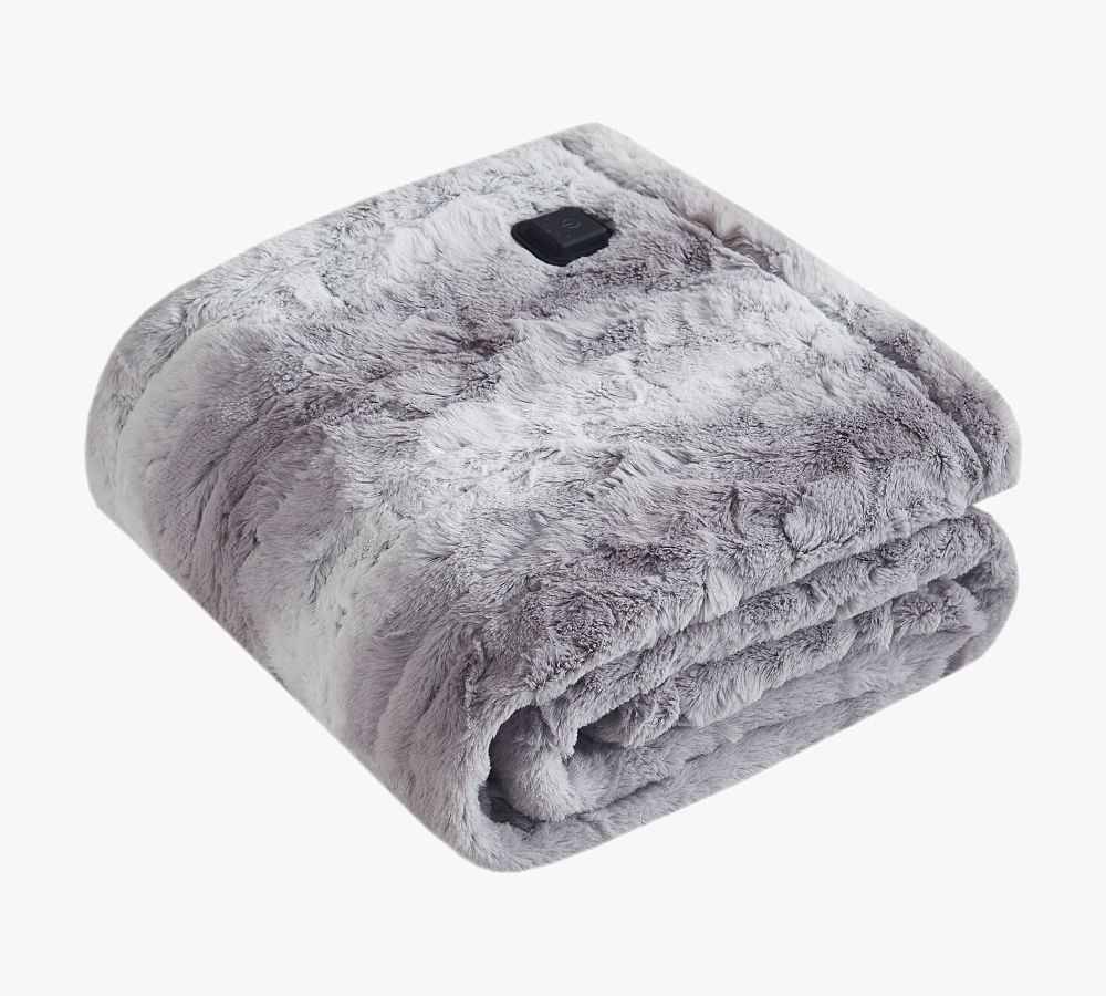 Beautyrest® Heated Faux Fur Wrap | Pottery Barn