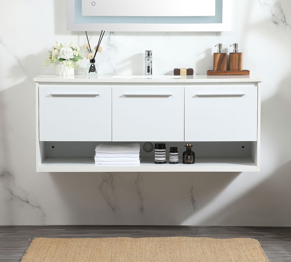 Roman 48" Single Sink Floating Vanity | Pottery Barn