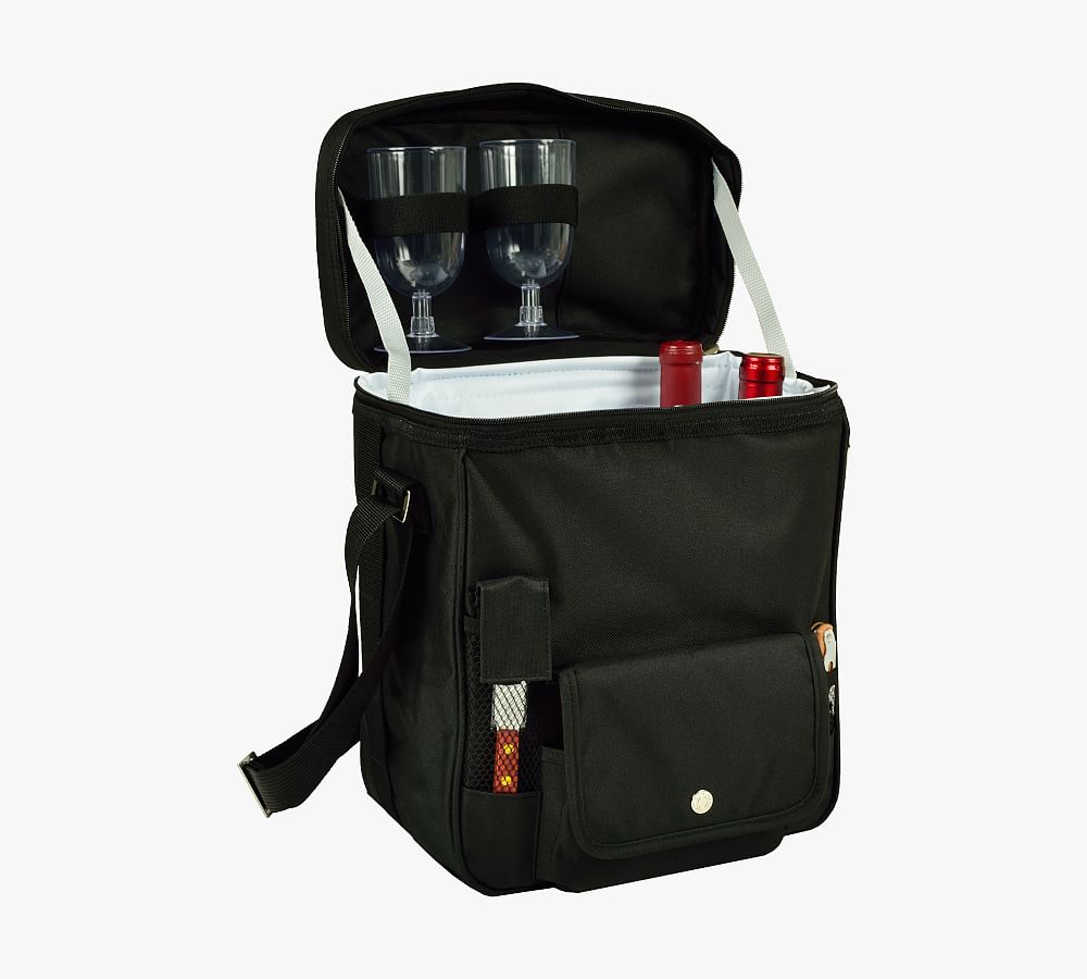 Picnic at Ascot - Deluxe Vienna Travel Coffee Tote for 2 - Black