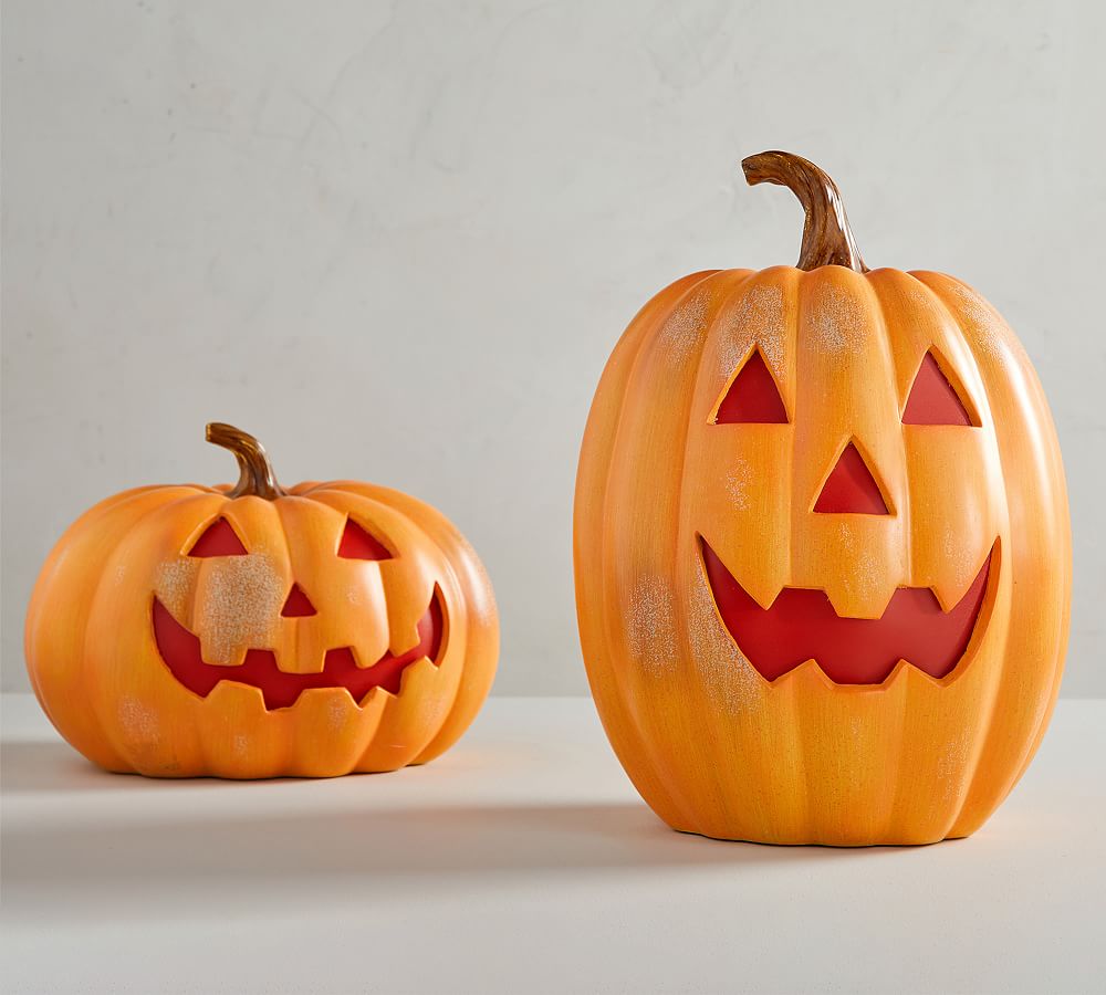 Lit LED Jack O' Lantern Pottery Barn