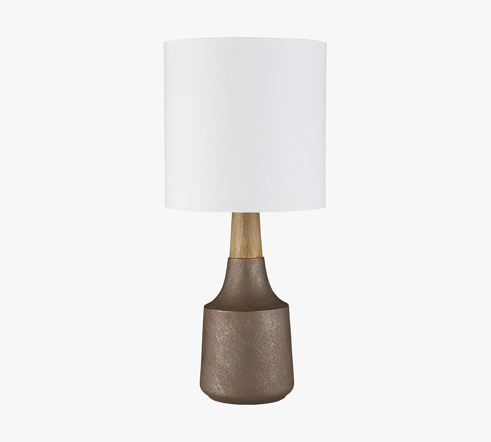 Cowan Petite Ceramic & Wood Table Lamp | Pottery Barn