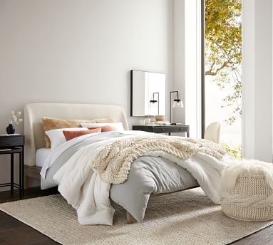 Layton Upholstered Platform Bed - Quick Ship | Pottery Barn