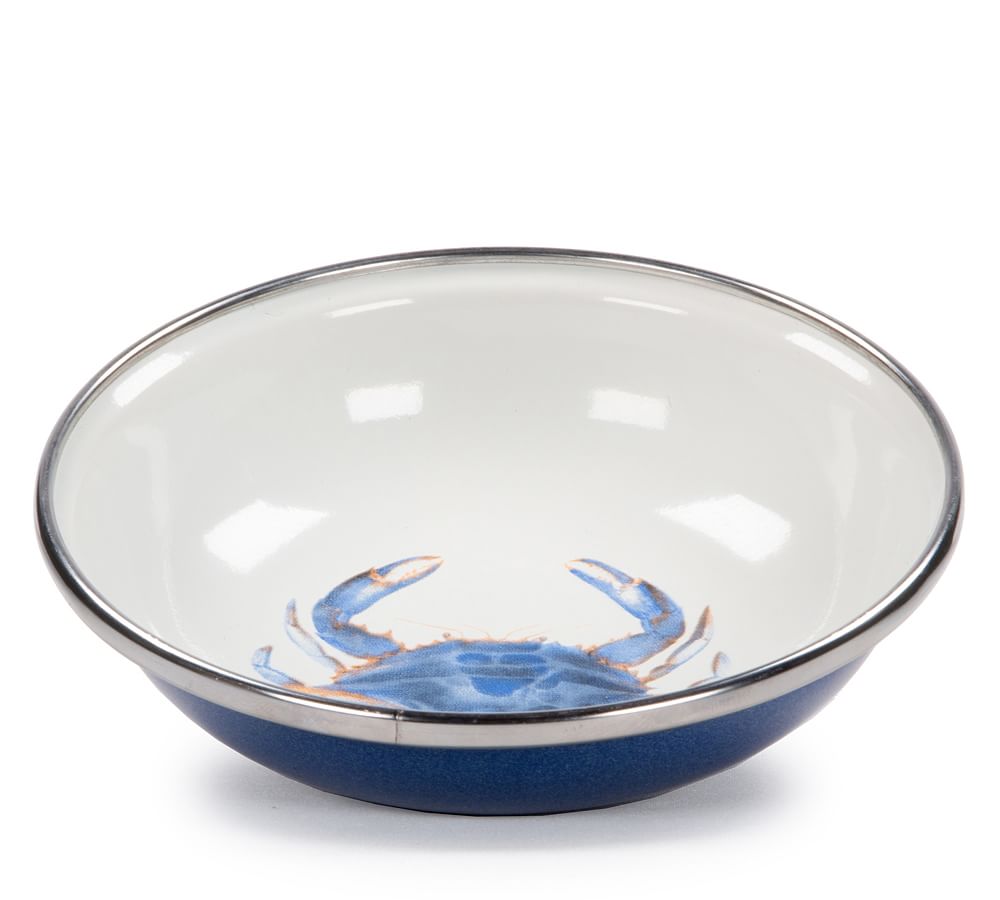 Golden Rabbit Blue Crab Enamel Collection | Pottery Barn