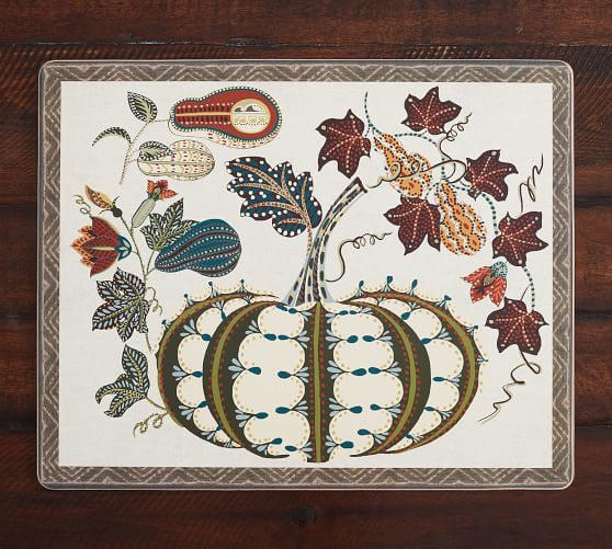 Aldo Pumpkin Cork Placemats Set of 4 Pottery Barn