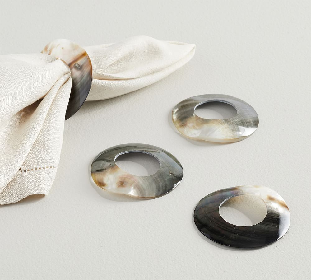 Mother of Pearl Napkin Rings - Set of 4