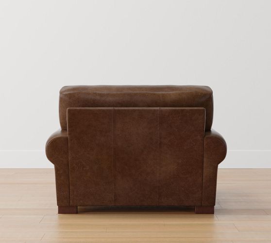 Turner Roll Arm Leather Armchair | Pottery Barn