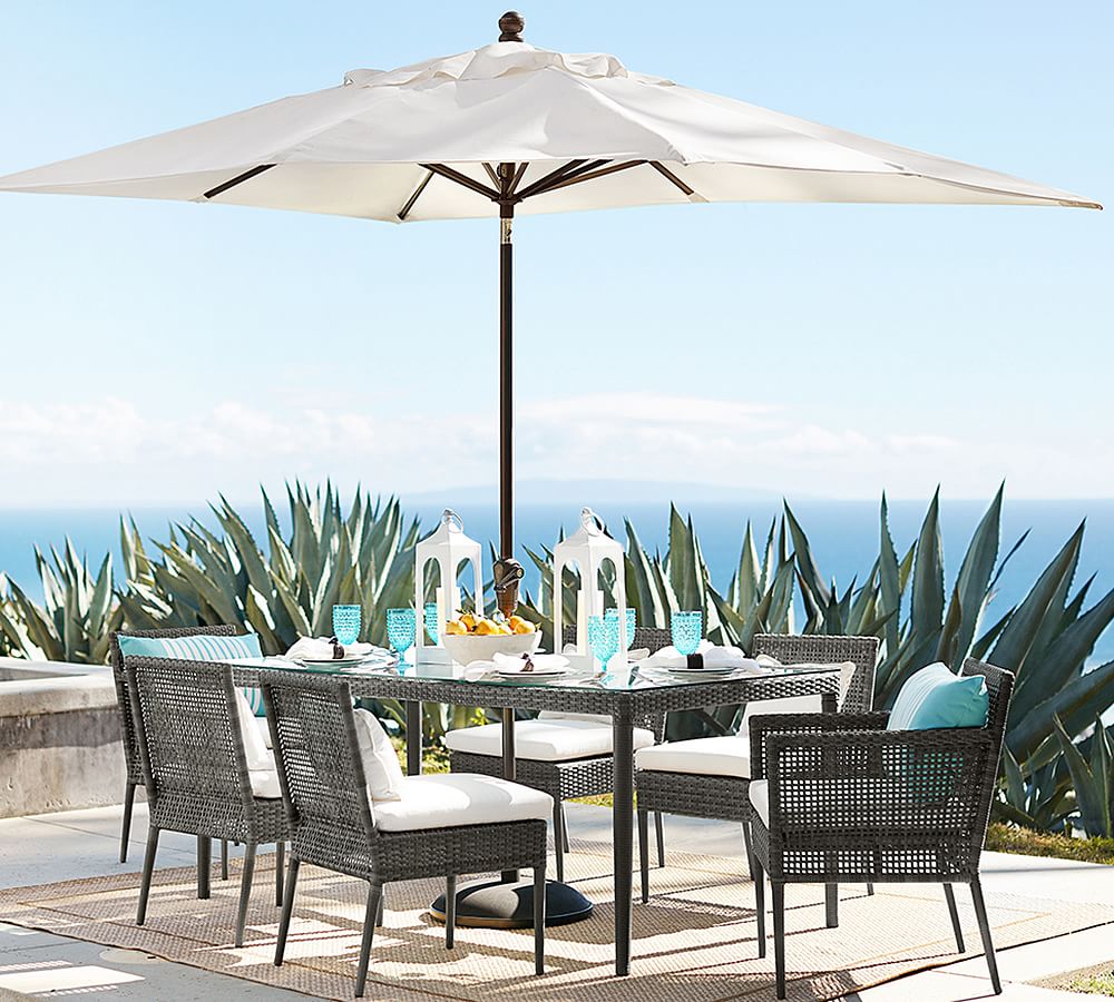 Cammeray All-Weather Wicker Patio Dining Table + Chair Dining Set