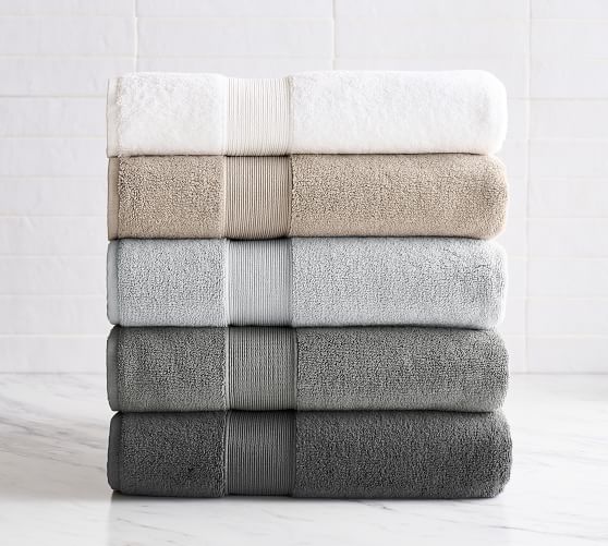White Guest Bath Hand Towels with Black Text, DRY