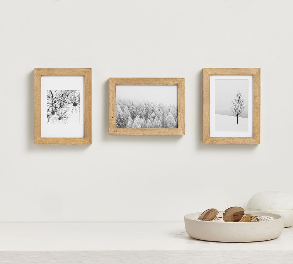 Wood Gallery Frames With Custom Circular Mat