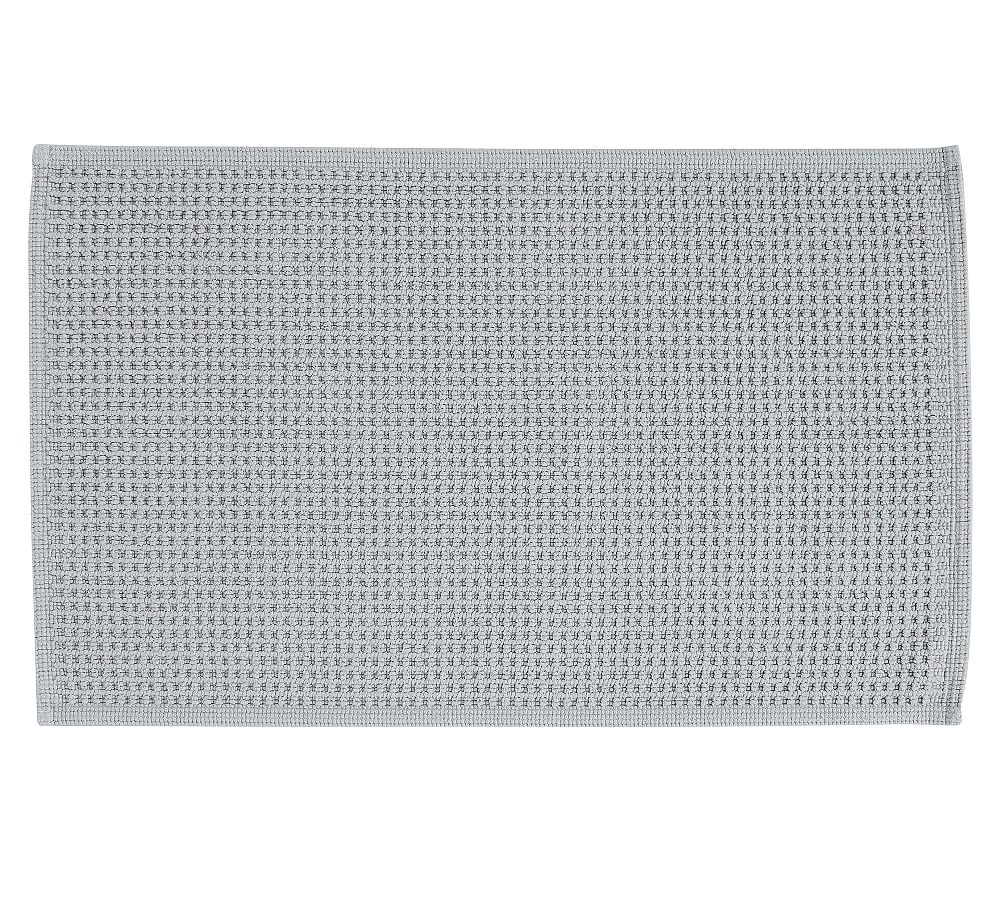 Waffle Weave Bath Mat- GRAY MIST