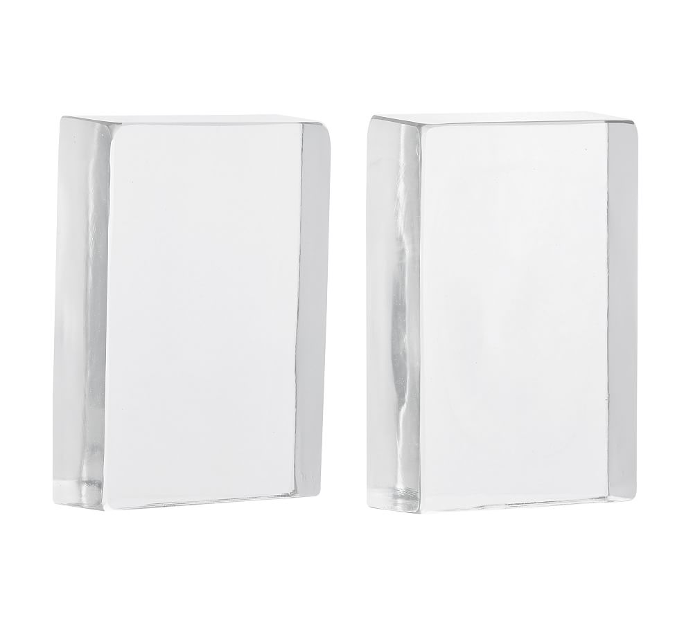Glass Slab Bookends Pottery Barn