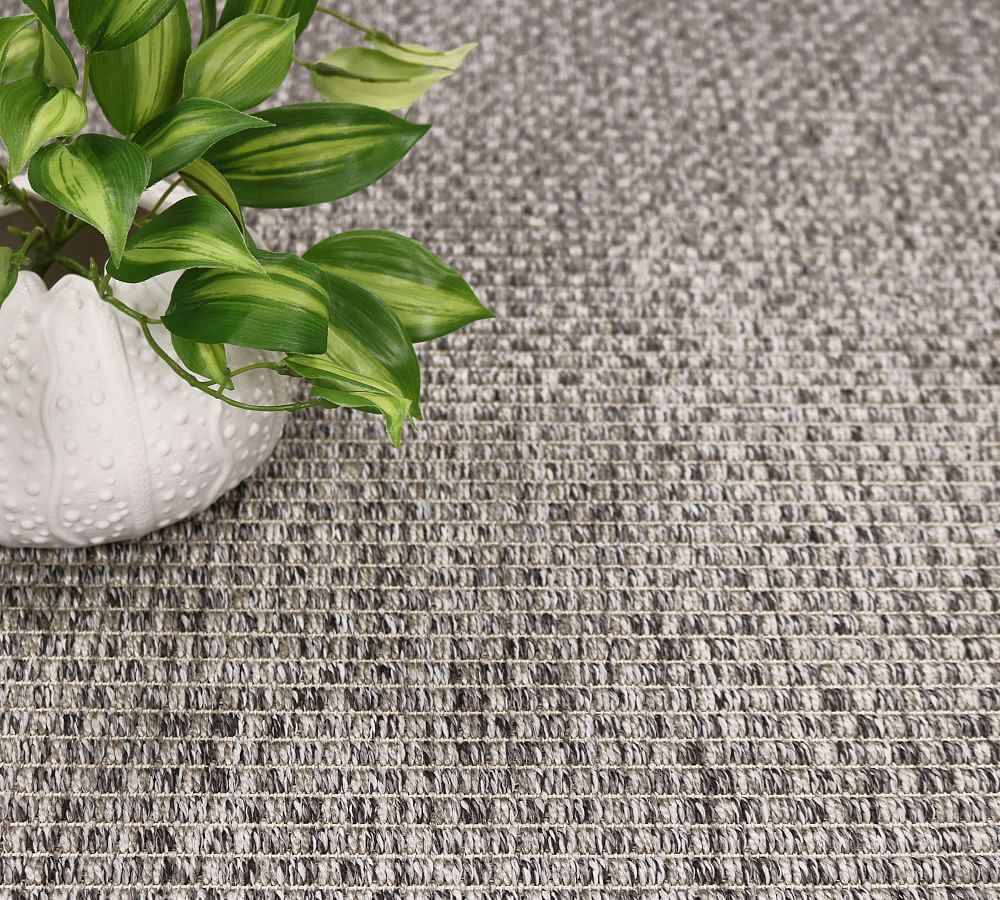 Custom Woven Boucle Outdoor Rug Pottery Barn