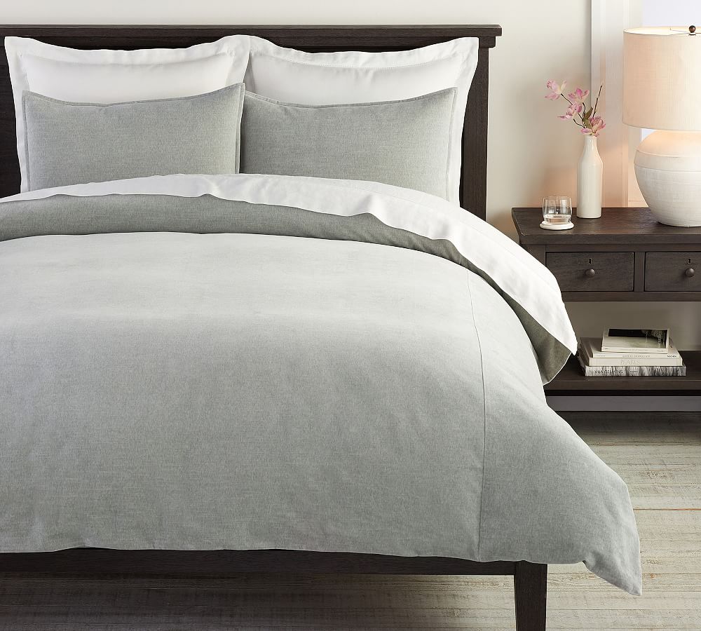 Hudson Heathered Velvet Duvet Cover | Pottery Barn