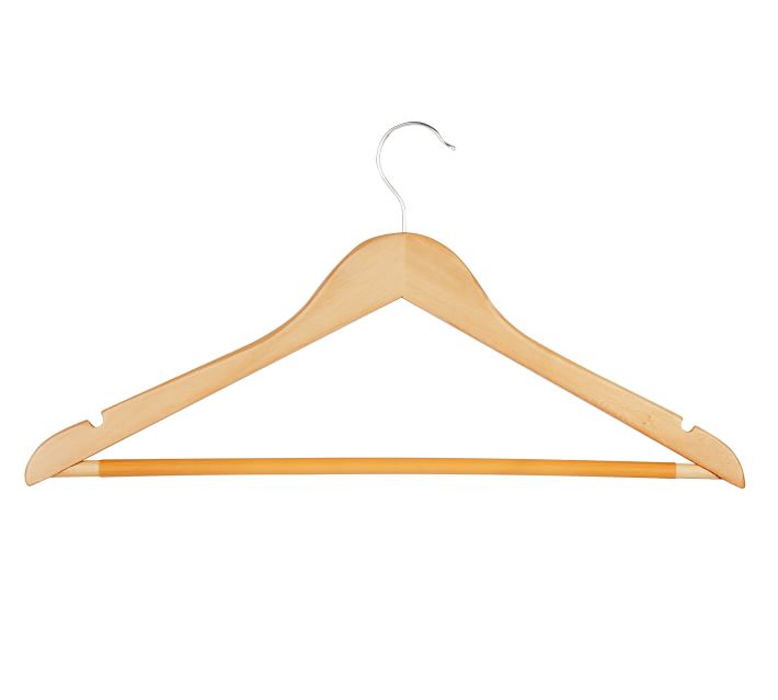 Quality White Wooden Kids Hangers, 100-Pack Wooden Hangers