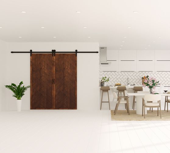 Handcrafted Herringbone Barn Door Pottery Barn