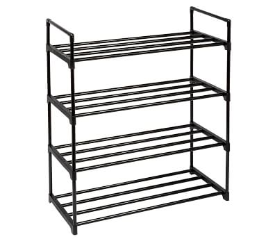 4-Tier Shoe Rack - Black | Pottery Barn