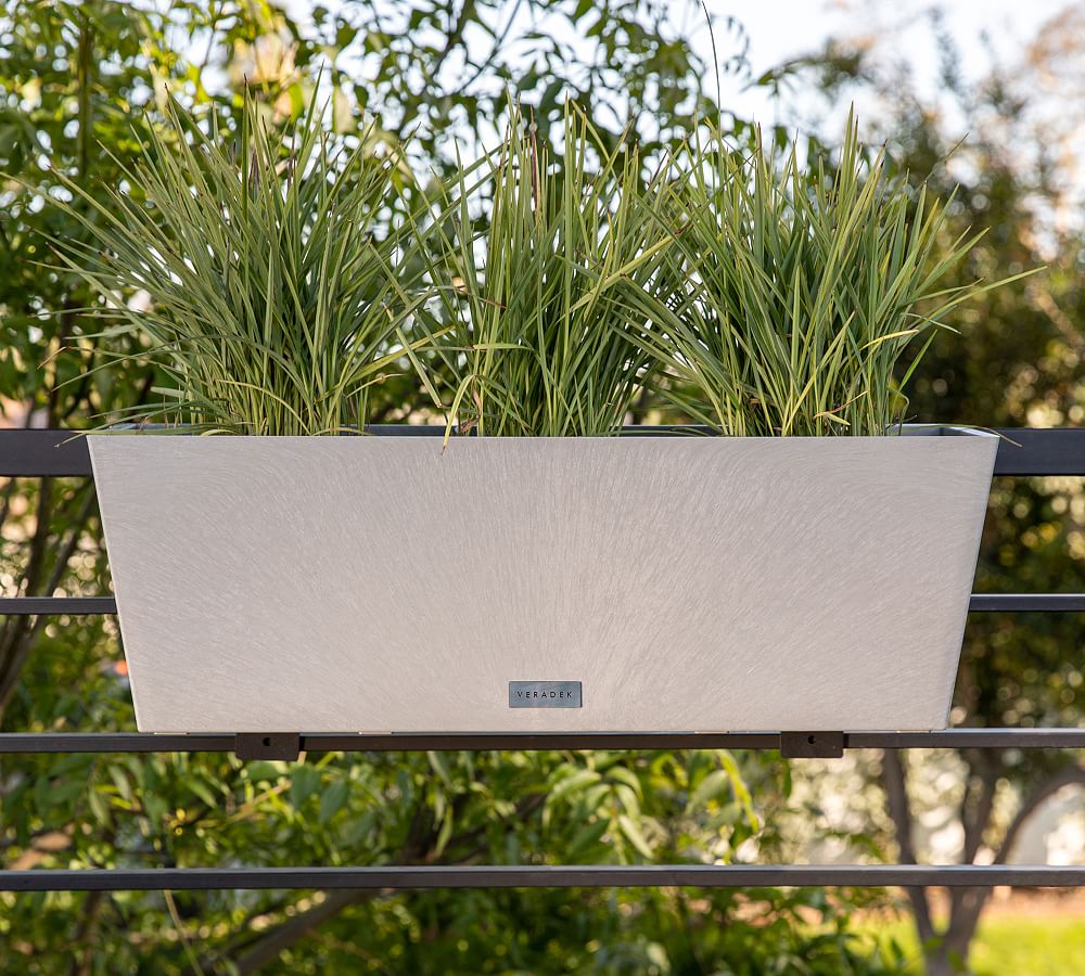 Hevea Window Box Planters with Brackets Pottery Barn