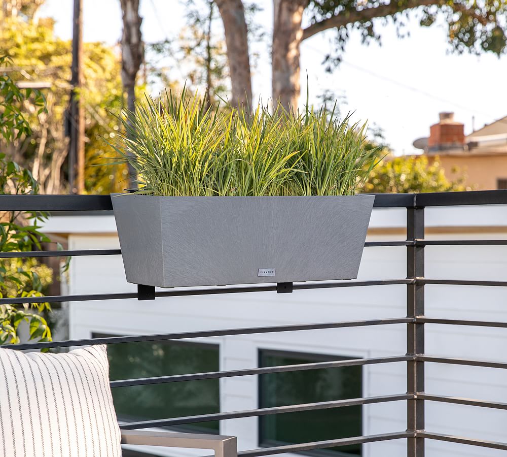 Hevea Window Box Planters with Brackets Pottery Barn