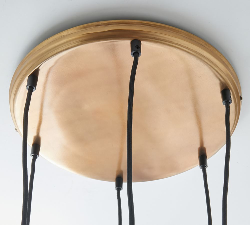 Albany Glass & Metal MultiLight Pendant Pottery Barn