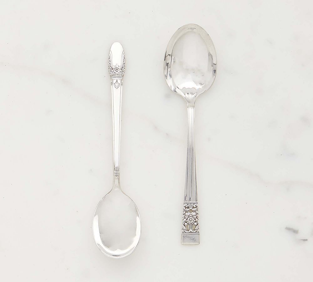 Vintage Found Hotel Silver Teaspoons Set of 4 Pottery Barn