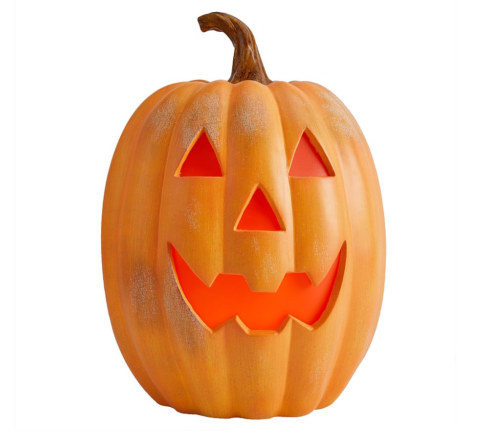 Lit LED Jack O' Lantern Pottery Barn