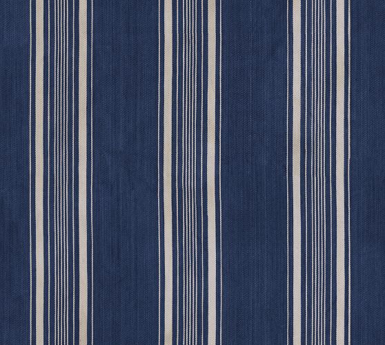 Oliver Navy Simple Stripe Wallpaper - Blue - A-Street Prints