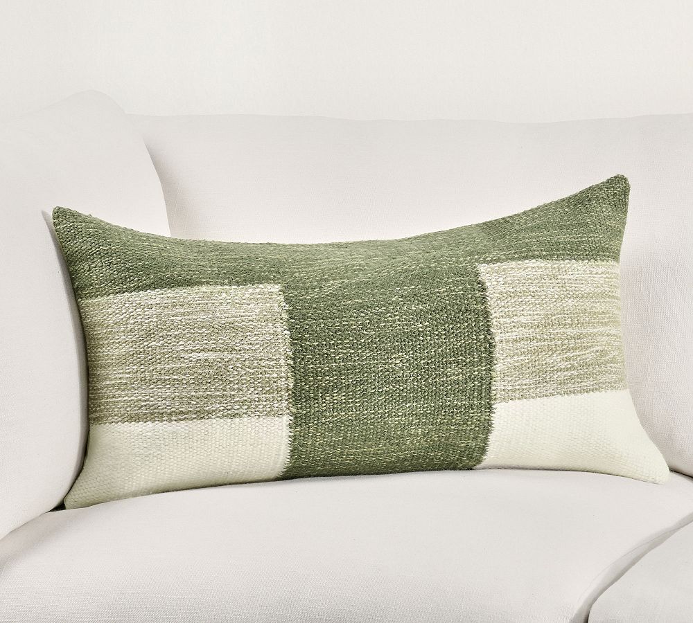 Laurel Colorblock Handmade Lumbar Throw Pillow Pottery Barn