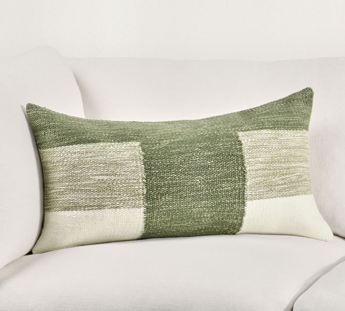  Color Blocks Lumbar Pillow Cover with Elastic Band