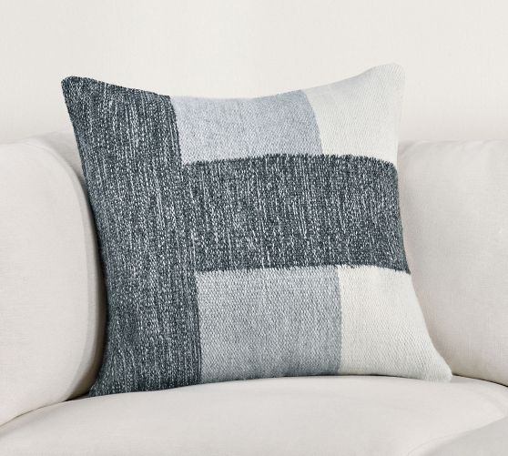 Designer Portola Nishaan Blue Pillow Cover // Gray Blue Pillow Cover –  Linen + Cloth