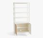 Westly Cane Open Bookcase with Doors | Pottery Barn