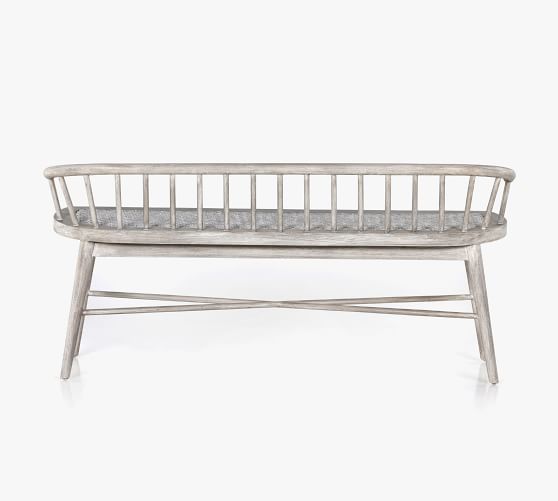 Chrissy 57" Teak Outdoor Dining Bench Pottery Barn