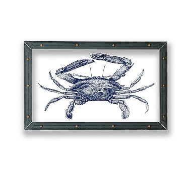 Crab Framed Acrylic Print | Coastal Wall Art | Pottery Barn