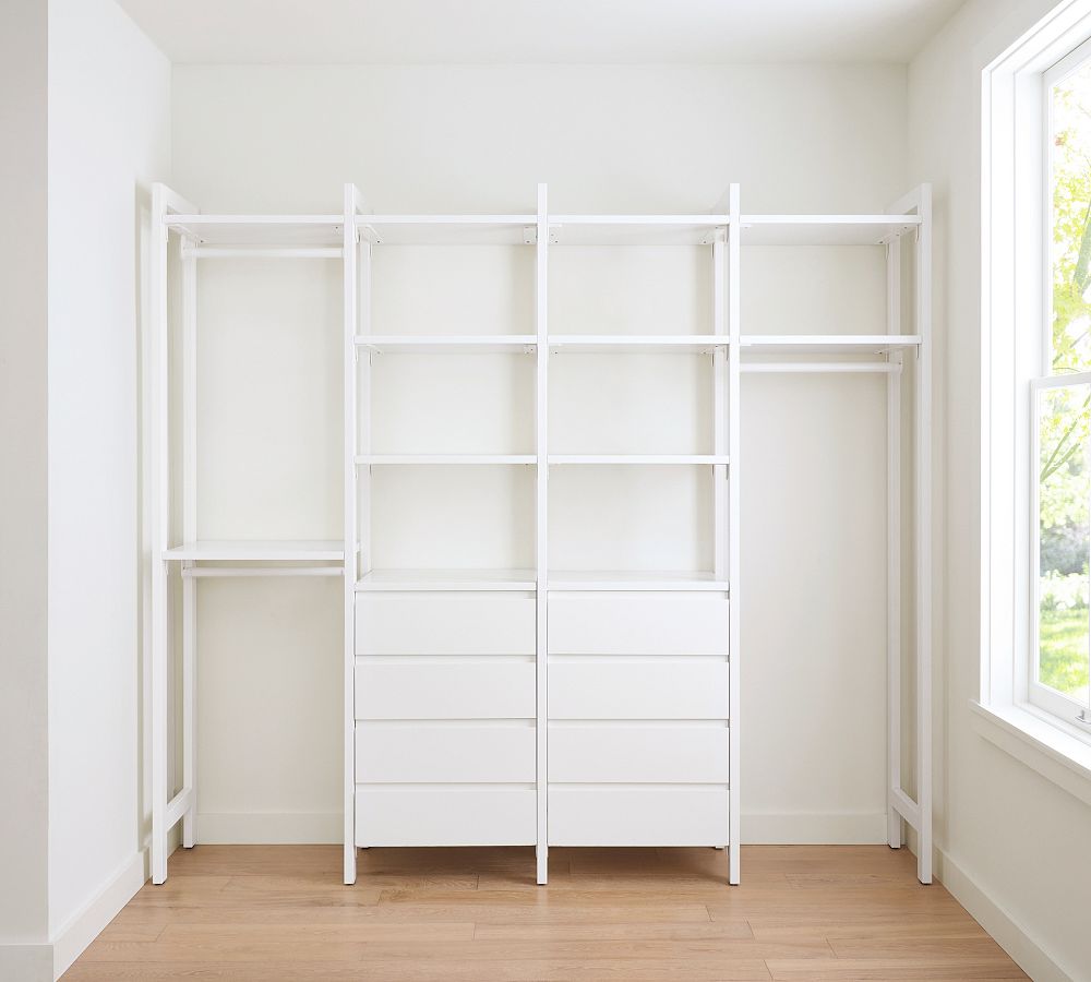 Essential Walk-In Closet by Hold Everything, 8' Hanging System with 4 ...