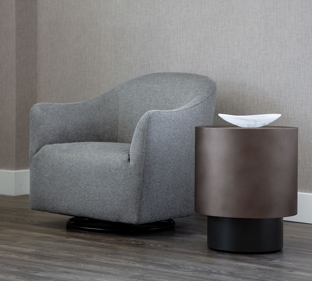 Pottery Barn Euclid Round Metal End Table The Summit at Fritz Farm