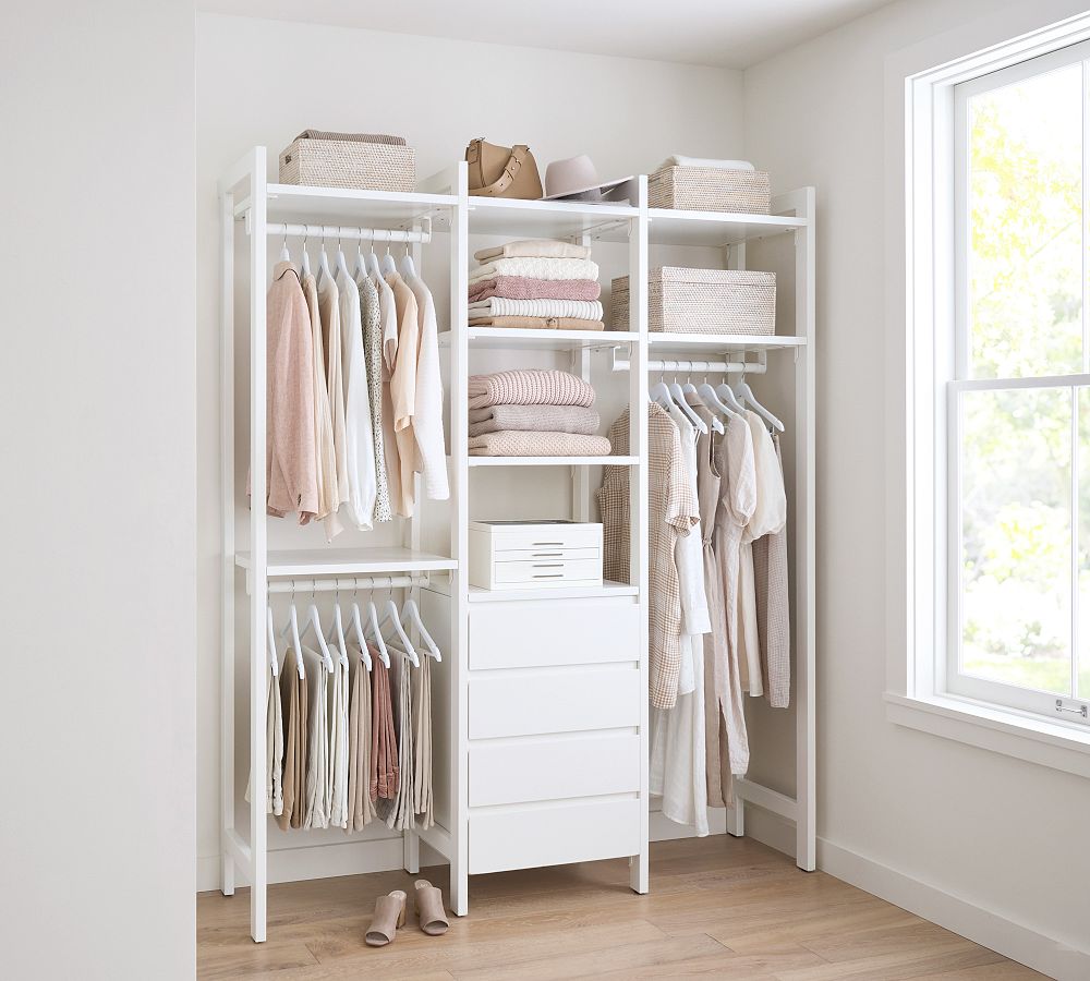 Essential Walk-In Closet by Hold Everything, 6' Hanging System with 4 ...