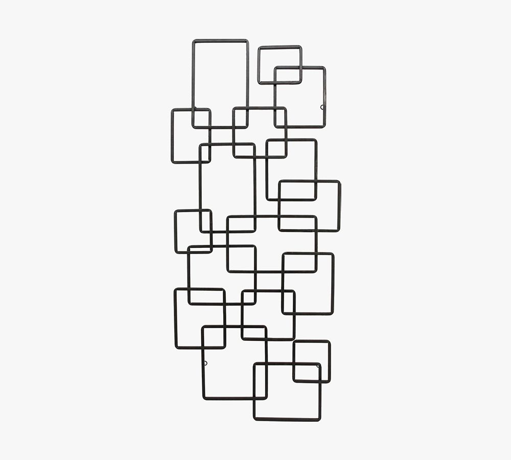 Cubed Abstract Metal Wall Art Pottery Barn