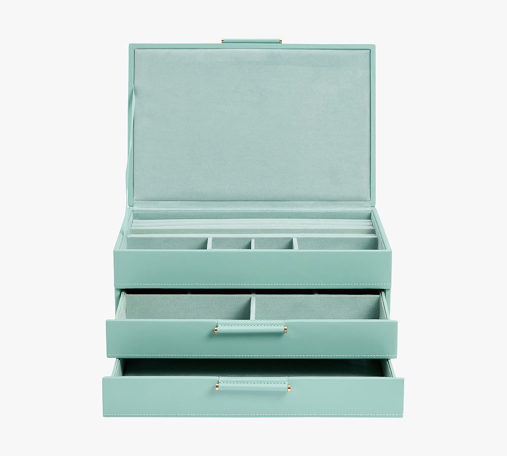 Sophia Leather Jewelry Box Jewelry Organizer Pottery Barn