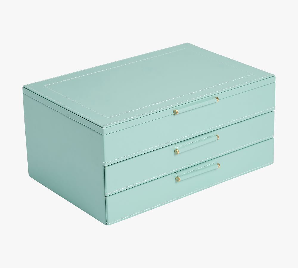 Sophia Leather Jewelry Box Jewelry Organizer Pottery Barn