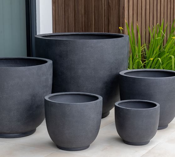 Theo Clay Outdoor Planters | Pottery Barn