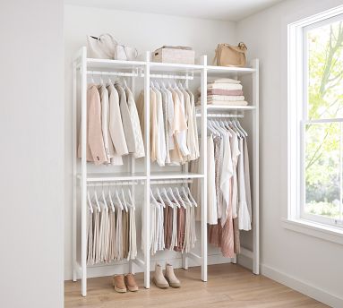 Essential Walk-In Closet by Hold Everything, 6' Complete Hanging System ...