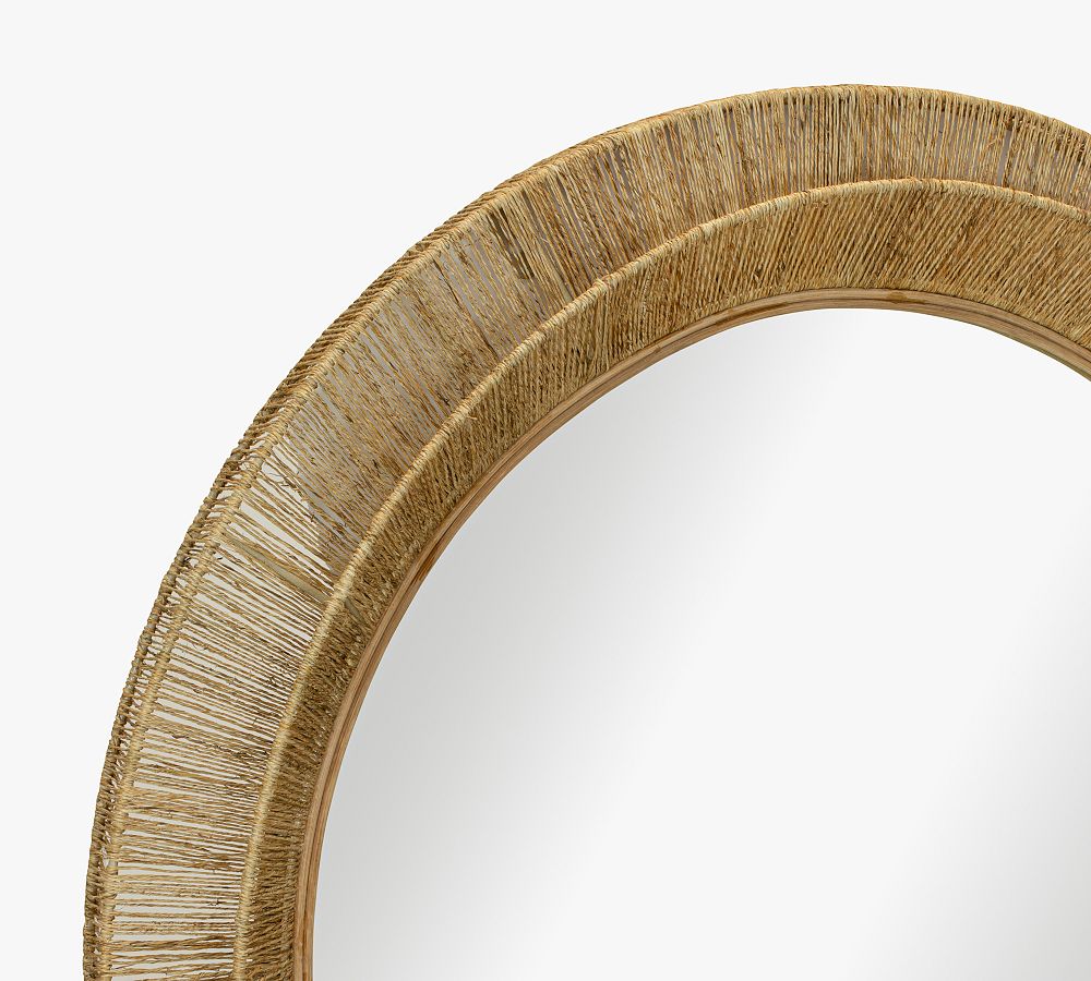 Wren Jute Round Mirror Pottery Barn