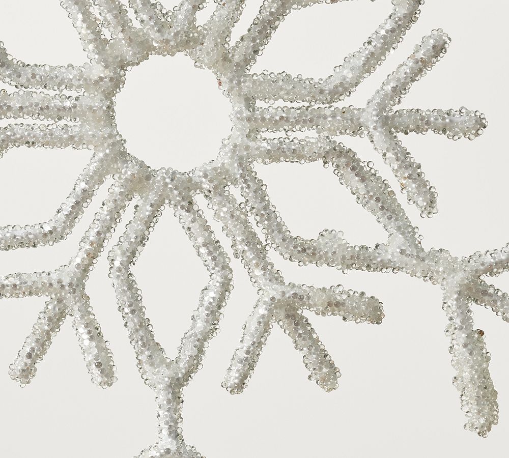 Glittered Snowflake Ornament (Set of 3)