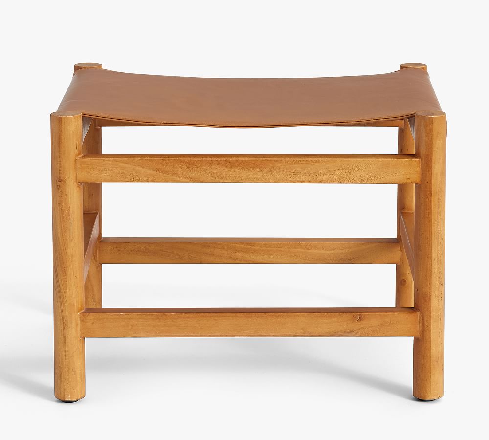 Danish Leather Sling Stool Pottery Barn