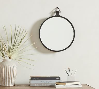 Open Box Like New: Black Round Wall Mirrors