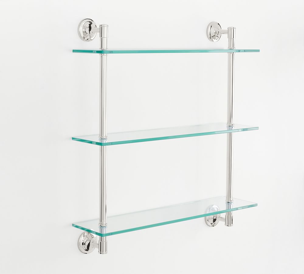 Mercer Triple Glass Shelf | Pottery Barn