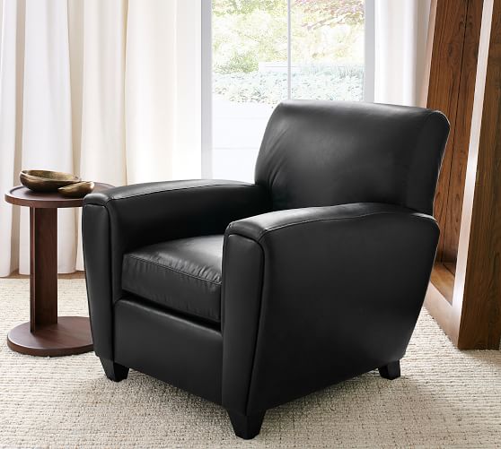 Pottery barn discount leather lounge chair