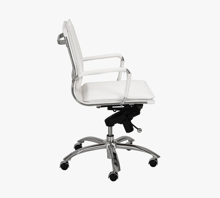 Marconi White Low Back Desk Chair