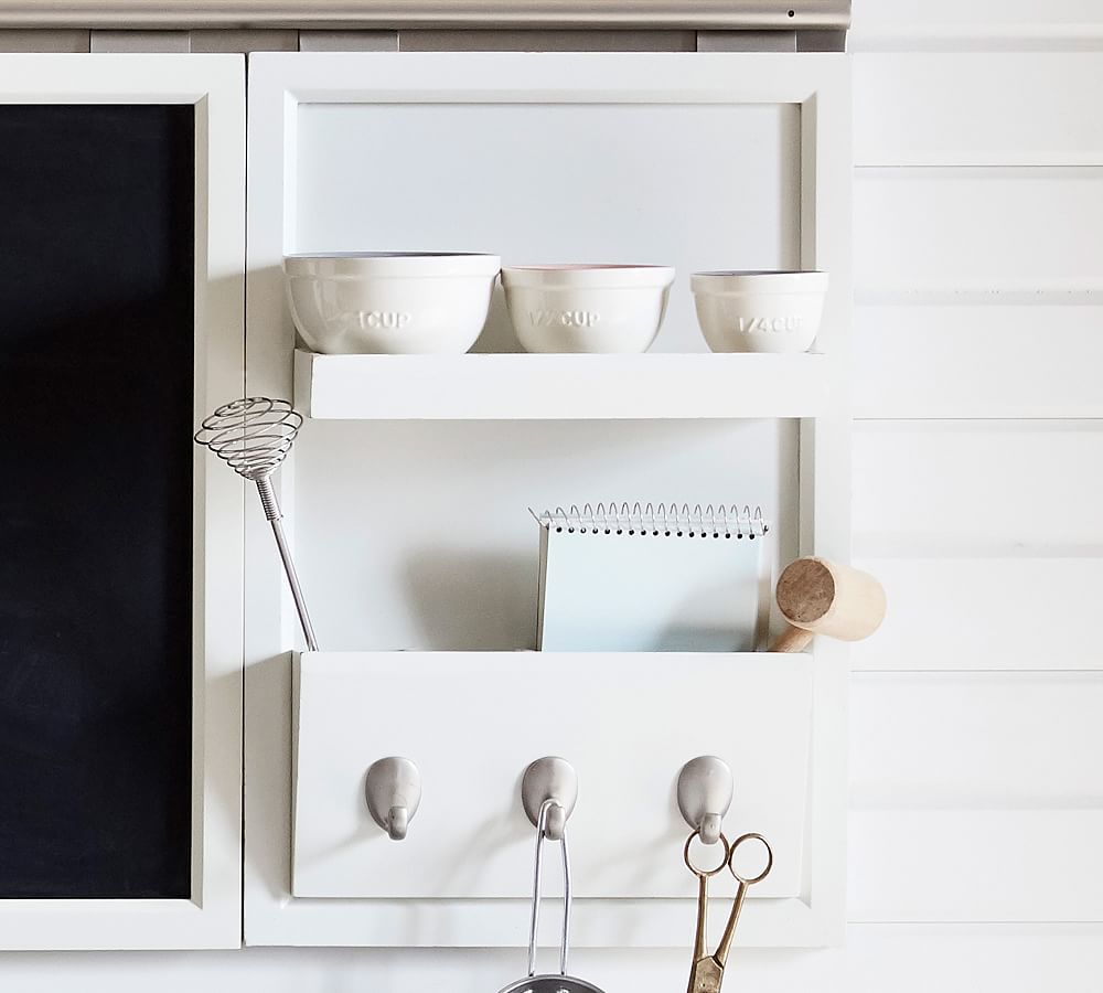 The Quickest and Easiest Way to Hang Shelves and Hooks for a Family  Organization Center